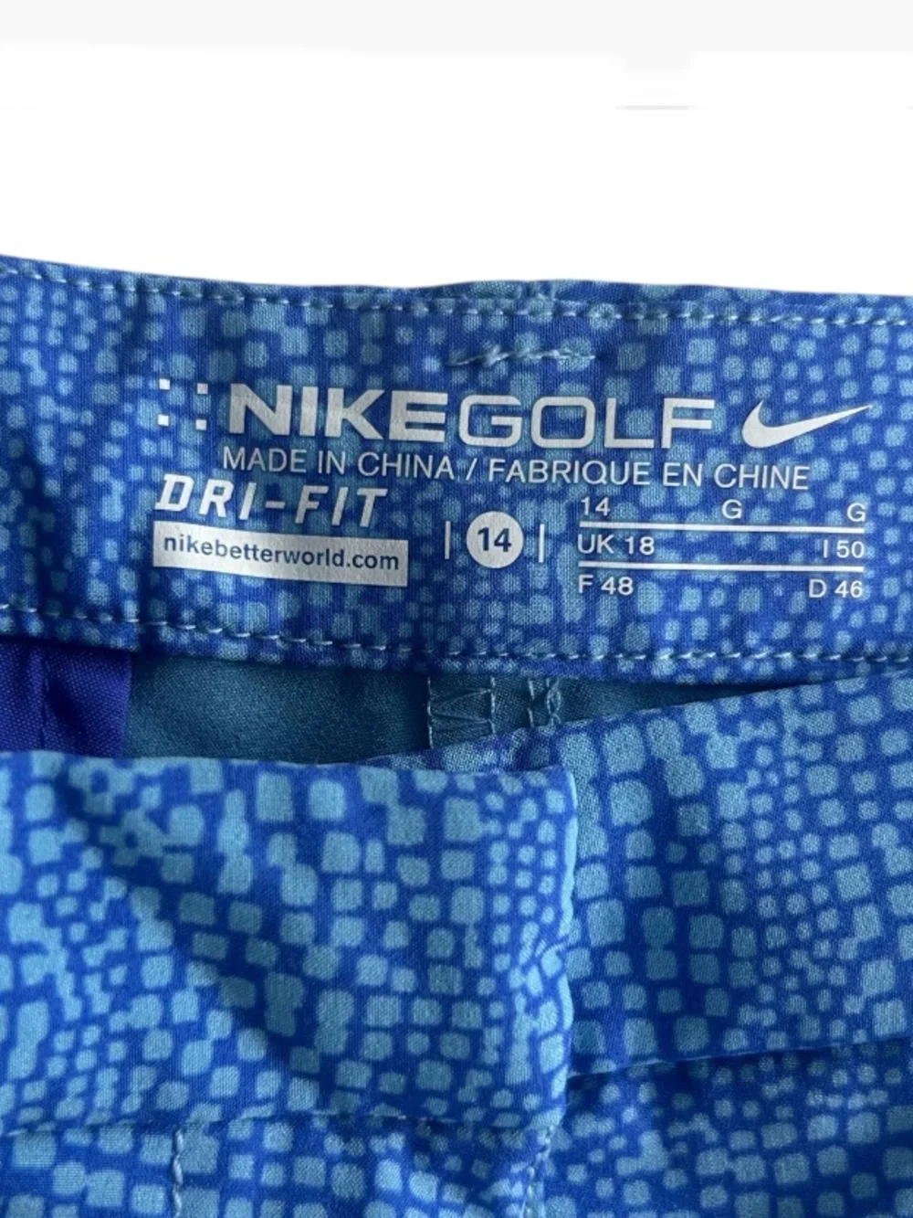 Nike Golf Dri-FIT Blue Mosaic Print Performance Shorts